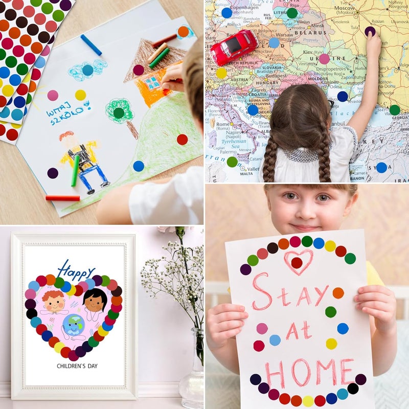 Darfukei Dot Sticker 4480 Pcs, 3/4" Blank Garage Sale Price Stickers, Circle Sticker‘s, Color-Coding Labels Stickers, Colored Dot Round Markers Sticker for Prices Sale, Coding, Classification, Prioritizing - Image 5